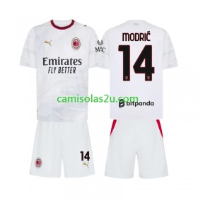 Camisolas de futebol AC Milan Luka Modrić 14 Criança Equipamento Alternativa 2026/27 Manga Curta